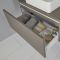 Waschtischunterschrank 800mm Aufsatzwaschbecken und LED wählbar - Mattgrau – Newington