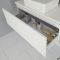 Waschtischunterschrank 800mm Aufsatzwaschbecken und LED wählbar - Mattweiß – Newington