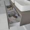 Waschtischunterschrank 1200mm 2 Aufsatzwaschbecken und LED wählbar - Mattgrau – Newington