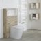Spülkastenverkleidung mit Regal (ohne WC), 1150mm x 600mm - Helle Eiche-Optik - Hoxton