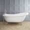 Freistehende Badewanne mit erhöhter Rückenschräge, 1710mm x 740mm - Füße wählbar - Oxford