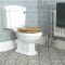 Badezimmerset Retro mit Viertelkreisduschkabine, WC und Standwaschbecken - Oxford