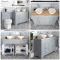 Traditionelles Set aus Aufsatzwaschbecken mit 1200mm Unterschrank & WC mit verkleidetem Spülkasten - Thornton