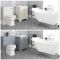 Traditionelles Bad Komplettset - mit freistehender Badewanne, WC mit verkleidetem Spülkasten, Waschbecken mit Unterschrank (B 630mm) - Thornton