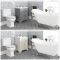 Traditionelles Bad Komplettset - mit freistehender Badewanne, Stand-WC, Waschbecken mit Unterschrank (B 630mm) - Thornton