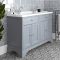 Traditionelles Bad Komplettset - mit freistehender Badewanne, Stand-WC, Doppel-Waschbecken mit Unterschrank (B 1200) - Thornton