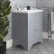 Badausstattung mit Einbau-Badewanne, Waschtisch mit 630mm Unterschrank und Toilette mit aufgesetztem Spülkasten - Thornton