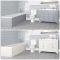Badausstattung mit Einbau-Badewanne, Doppel-Waschtisch mit 1200mm Unterschrank und Toilette mit aufgesetztem Spülkasten - Thornton