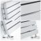 Design Heizkörper Vertikal Silberfarben 1600mm x 354mm 1700W (doppellagig) - Sloane