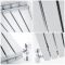 Design Heizkörper Vertikal Silber/Grau 1600mm x 354mm 1193W (doppellagig) - Sloane