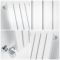Design Heizkörper Horizontal Weiß 635mm x 413mm 420W (einlagig) - Sloane