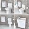 WC & Wand-Waschtisch Set, Unterschrank B 400mm Farbe wählbar