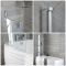 Dusch-Badewanne rechtsbündig P-Form, Größe, Verkleidung, Ablauf und Duschaufsatz wählbar - Belstone