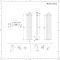 Design Heizkörper Mittelanschluss Vertikal Anthrazit 1600mm x 354mm 1162W (doppellagig) - Revive Caldae
