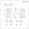 Elektrischer Design Heizkörper Horizontal (einlagig) Anthrazit 635mm x 413mm inkl. 400W Heizelement - Sloane