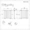 Design Heizkörper Mittelanschluss Horizontal Anthrazit 635mm x 590mm 1042W (doppellagig) - Revive Caldae