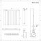 Elektrischer Design Heizkörper Horizontal (einlagig) Anthrazit 635mm x 630mm inkl. 600W Heizelement - Delta