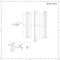 Elektrischer Design Heizkörper Vertikal (einlagig) Matt-Schwarz 1600mm x 236mm, inkl. 800W Heizelement - Revive