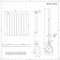 Elektrischer Design Heizkörper Horizontal (einlagig) Schwarz 635mm x 630mm inkl. 600W Heizelement - Delta