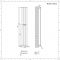 Design Heizkörper Vertikal Chrom 1600mm x 225mm 295W (einlagig) - Delta