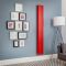 Elektrischer Design Heizkörper, vertikal, B 236mm - Rot (Siamese Red) - Höhe, Thermostat und Kabelabdeckung wählbar - Revive