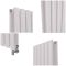 Elektrischer Design Heizkörper, vertikal, B 236mm - Rosa (Rose Petal Pink) - Höhe, Thermostat und Kabelabdeckung wählbar - Revive