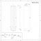 Elektrischer Design Heizkörper, flach, vertikal - 1800mm x 400mm, inkl. 1000W Heizelement - Weiß - Rubi
