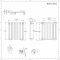 Elektrischer Design Heizkörper Horizontal (einlagig) Weiß 635mm x 590mm inkl. 800W Heizelement - Revive