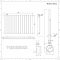 Elektrischer Design Heizkörper Horizontal (einlagig) Weiß 635mm x 980mm inkl. 800W Heizelement - Delta