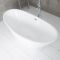 Freistehende Badewanne (oval) mit zwei Rückenschrägen, 1570mm x 785mm, Mittelablauf - Ashbury