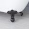 Freistehende Badewanne mit erhöhten Rückenschrägen, Steingrau, 1750mm x 730mm, Mittelablauf - Füße in Schwarz - Elton