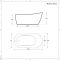 Freistehende Badewanne (oval), mit einer Rückenschräge, 1500mm x 750mm – inkl. Überlaufgarnitur in Chrom – Otterton