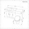 Waschtisch und Toiletten Set - Eiche 1340mm - ovale Toilette