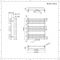 Design Handtuchheizkörper mit Mittelanschluss - 736mm x 600mm, 869W – Mattschwarz - Arch