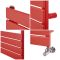 Design Handtuchheizkörper, mit flachen Heizlamellen - Größe wählbar - Rot (Siamese Red) - Lustro