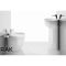 Stand-WC ohne Spülrand inkl. Sitz mit Absenkautomatik, 420mm x 380mm, Glanz-Weiß – RAK Illusion x Hudson Reed