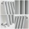 Design Heizkörper Vertikal Silber/Grau 1780mm x 472mm 1391W (einlagig) - Savy