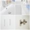 Badezimmerset Waschtisch mit Unterschrank & Stand WC Weiß - Geo