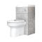 2-in-1 Stand-WC mit Waschbecken und verkleidetem Spülkasten, 500mm x 890mm - Steingrau - Cluo