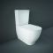 Stand WC ohne Spülrand mit aufgesetztem Spülkasten inkl. Sitz mit Absenkautomatik, Glanz-Weiß - RAK Moon x Hudson Reed