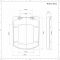 Toilettensitz D-förmig 360mm x 432mm - Exton