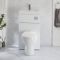 2-in-1 Stand-WC (oval) mit Waschbecken und verkleidetem Spülkasten, 500mm x 890mm - Weiß - Cluo