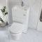 2-in-1 Stand-WC mit Waschbecken und verkleidetem Spülkasten, 500mm x 890mm - Weiß - Cluo