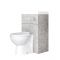 2-in-1 Stand-WC (oval) mit Waschbecken und verkleidetem Spülkasten, 500mm x 890mm - Steingrau - Cluo