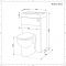 2-in-1 Stand-WC (oval) mit Waschbecken und verkleidetem Spülkasten, 500mm x 890mm - Steingrau - Cluo