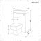 2-in-1 Stand-WC (eckig) mit Waschbecken und verkleidetem Spülkasten, 500mm x 890mm - Steingrau - Cluo