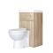 2-in-1 Stand-WC (oval) mit Waschbecken und verkleidetem Spülkasten, 500mm x 890mm - Eichen-Optik - Cluo
