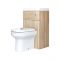 2-in-1 Stand-WC mit Waschbecken und verkleidetem Spülkasten, 500mm x 890mm - Eichen-Optik - Cluo