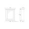 Traditioneller Spiegelschrank – Weiß - 650mm x 752mm - RAK Washington x Hudson Reed