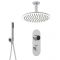 Digitale Dusche für zwei Funktionen, inkl. rundem Duschkopf zur Deckenmontage & Brause - Narus